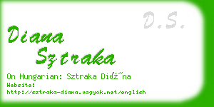 diana sztraka business card